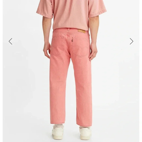 Levi's 551z Jeans Men 32, Adult Casual Pink Outdoors Pocket Button Straight Fit - Picture 2 of 11